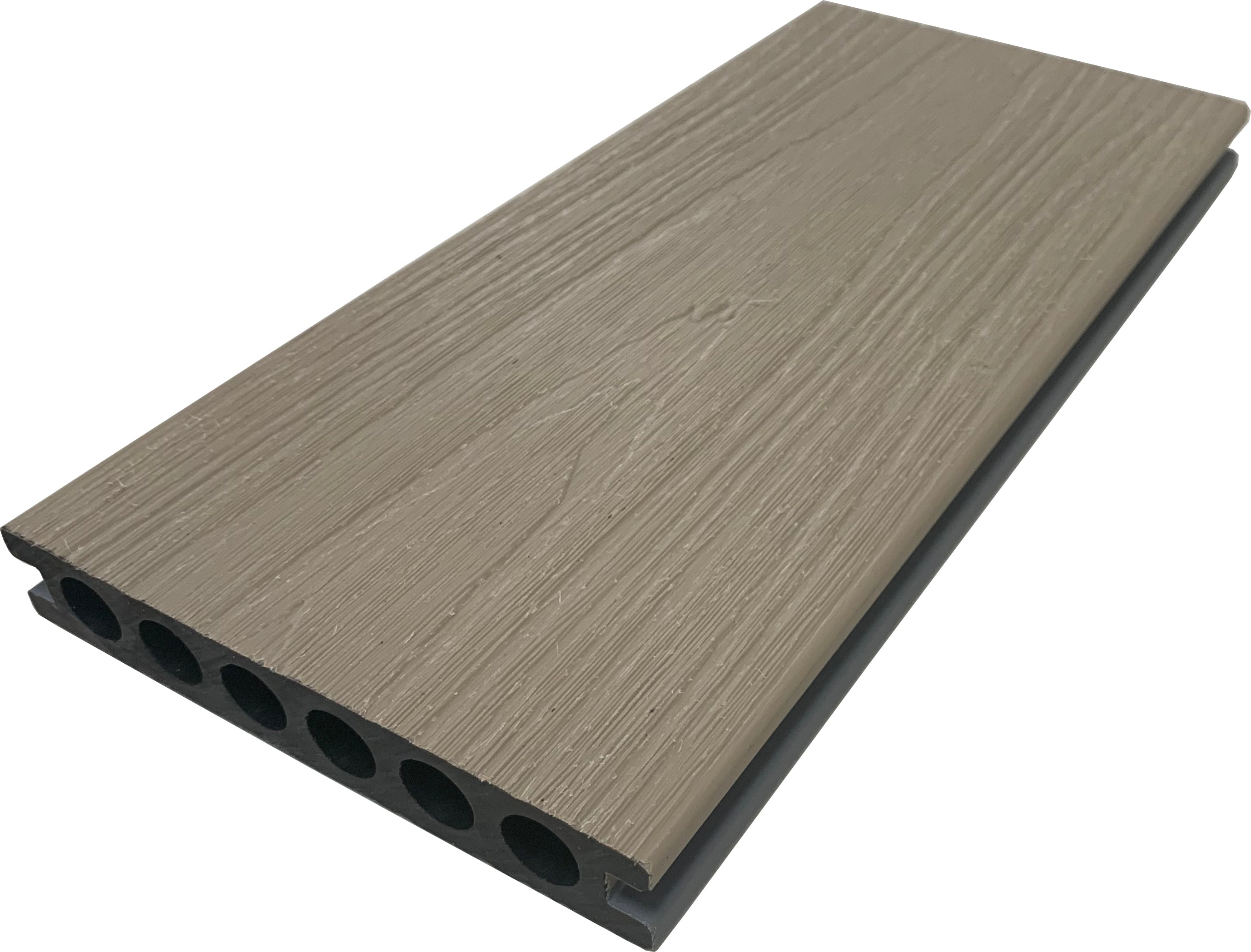 Deck Exterior WPC Reversible Gris Ceniza/Gris Plata