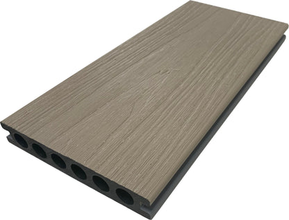 Deck Exterior WPC Reversible Gris Ceniza/Gris Plata