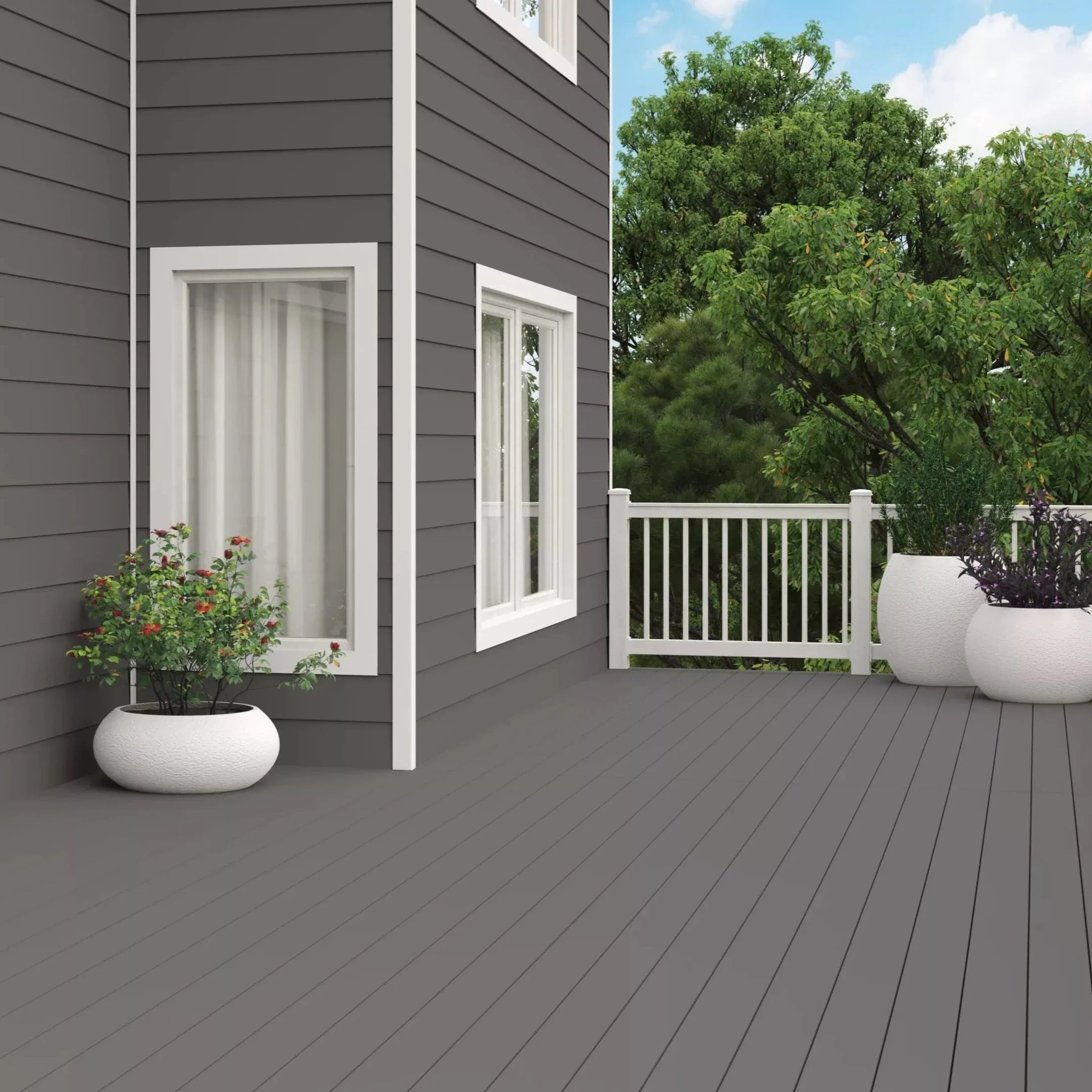 Deck Exterior WPC Reversible Gris Grafito/Fresno Nordico
