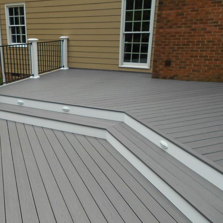 Deck Exterior WPC Reversible Gris Ceniza/Gris Plata